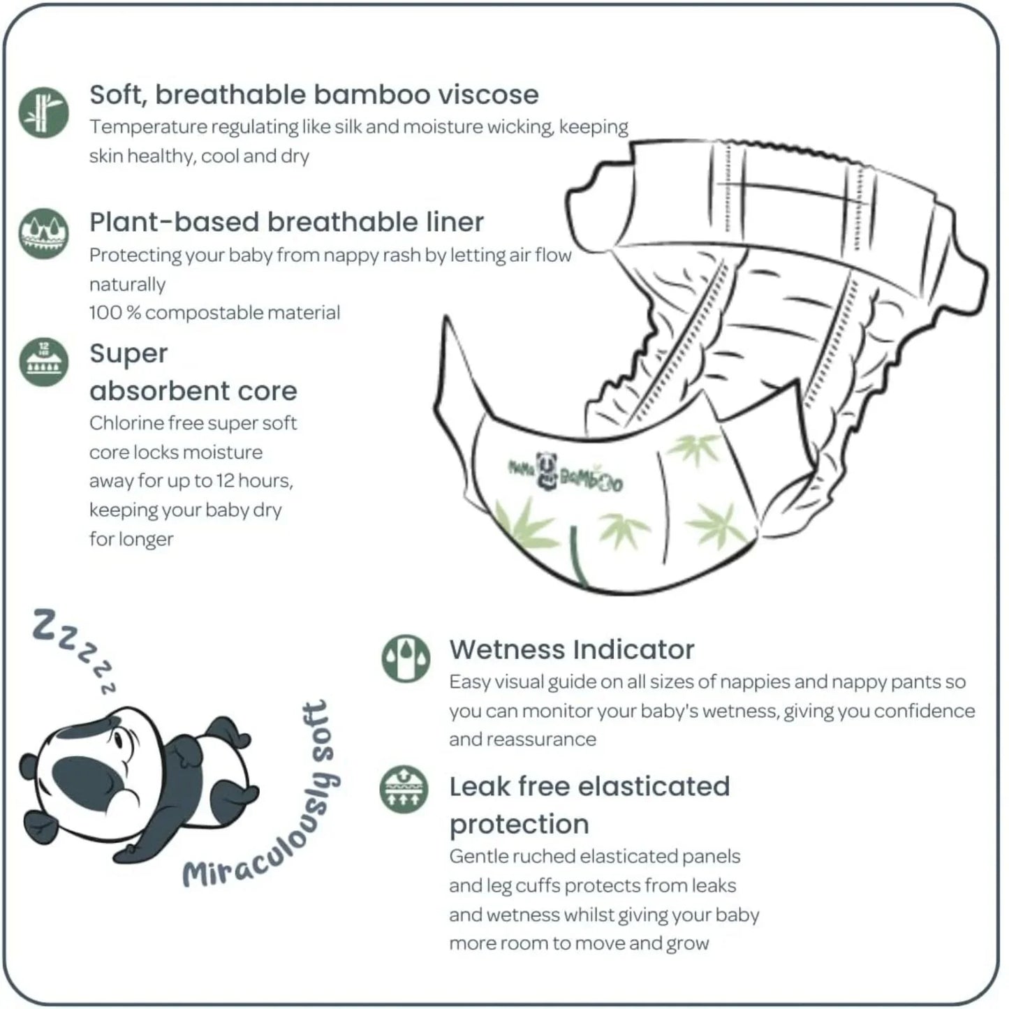 Mama Bamboo Sustainable Bamboo Size 4 - 26 nappies