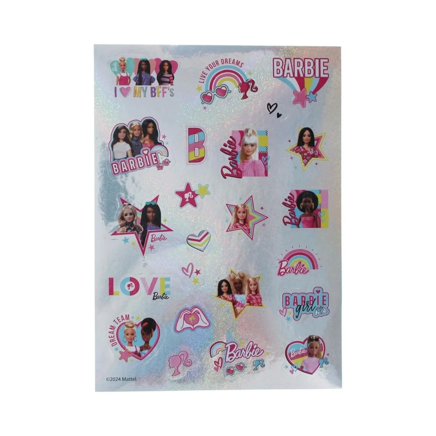 Barbie Holographic Sticker Sheet