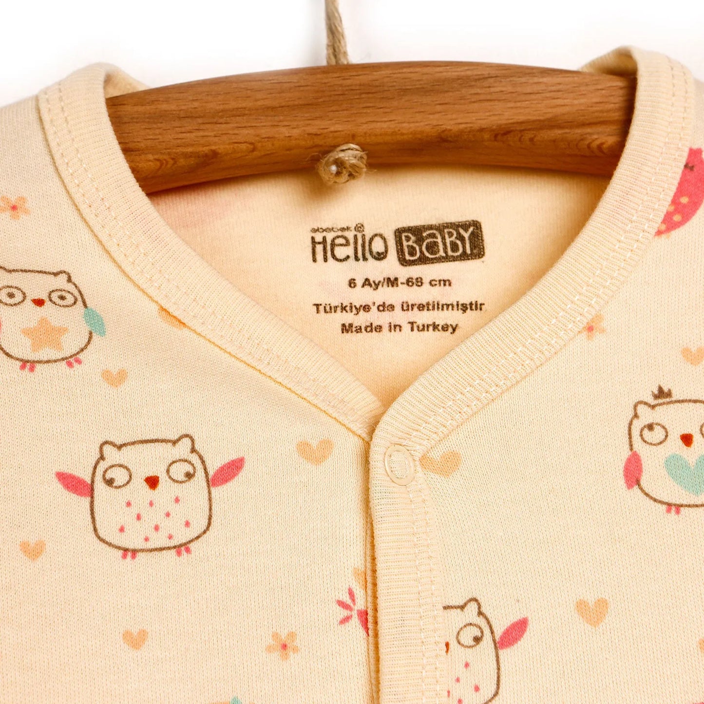 HelloBaby Basic Baby Girl Pyjamas Set - Ecru