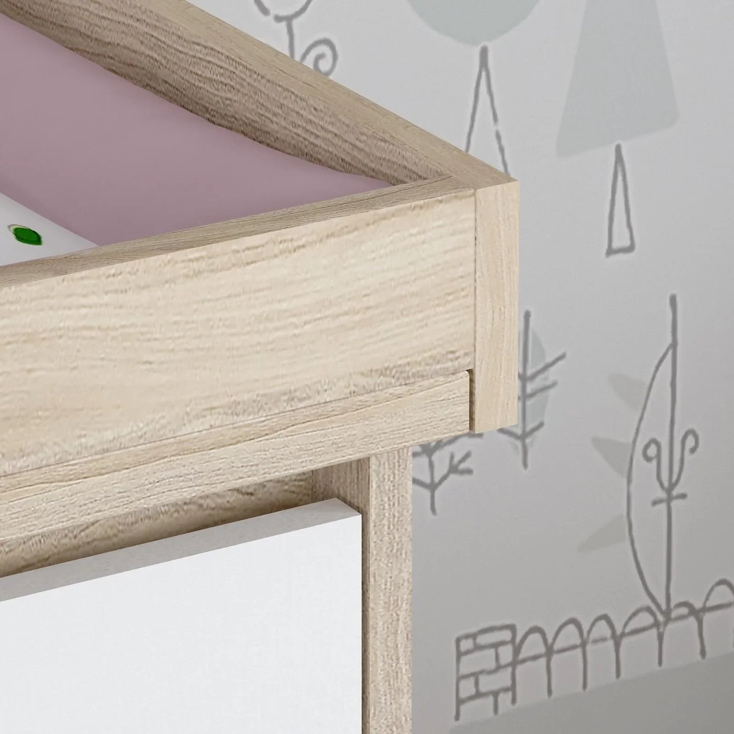 Shefa Kids 880 Baby Changing Unit - Elm/White