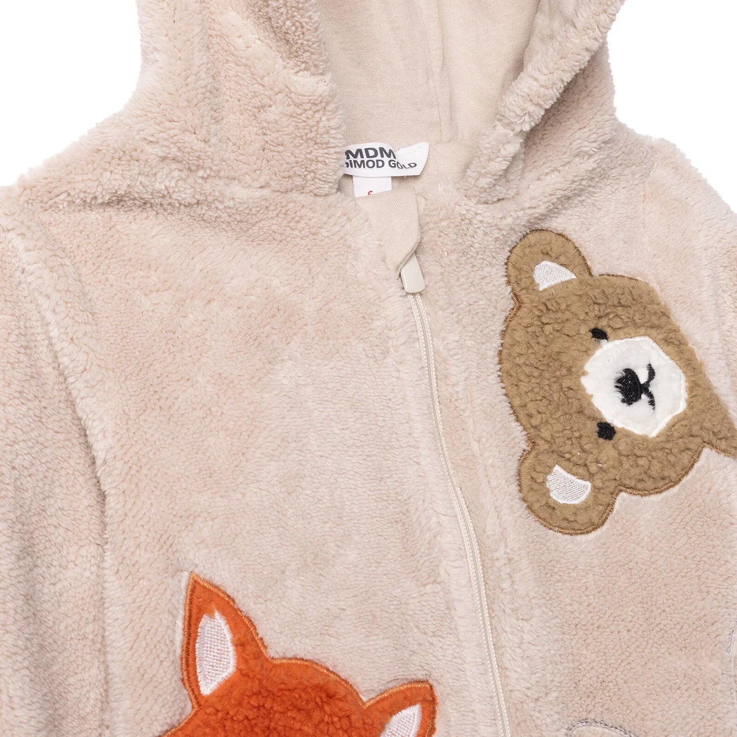 Midimod Newborn Welsoft Footed Jumpsuit - Ecru