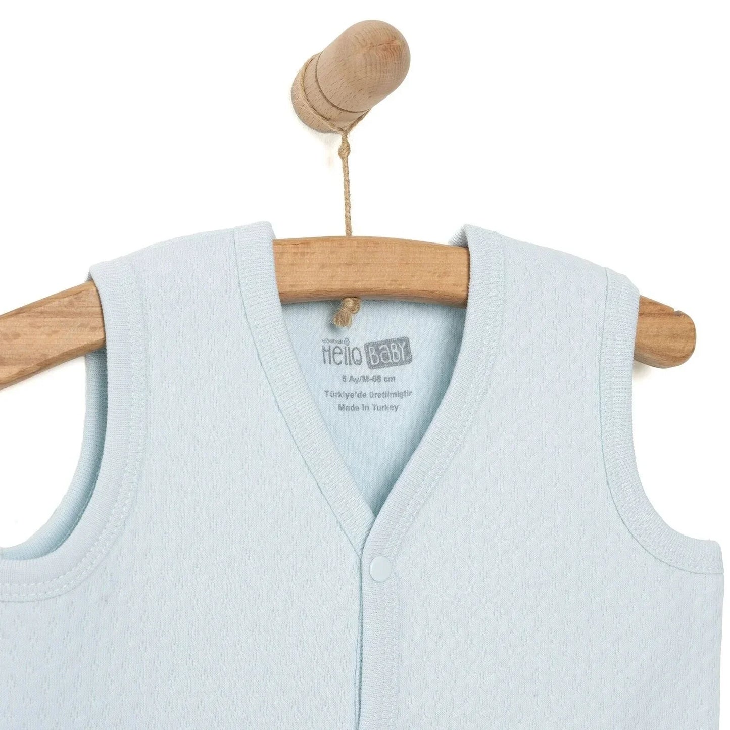 HelloBaby Boy Quilted Vest - Light Blue