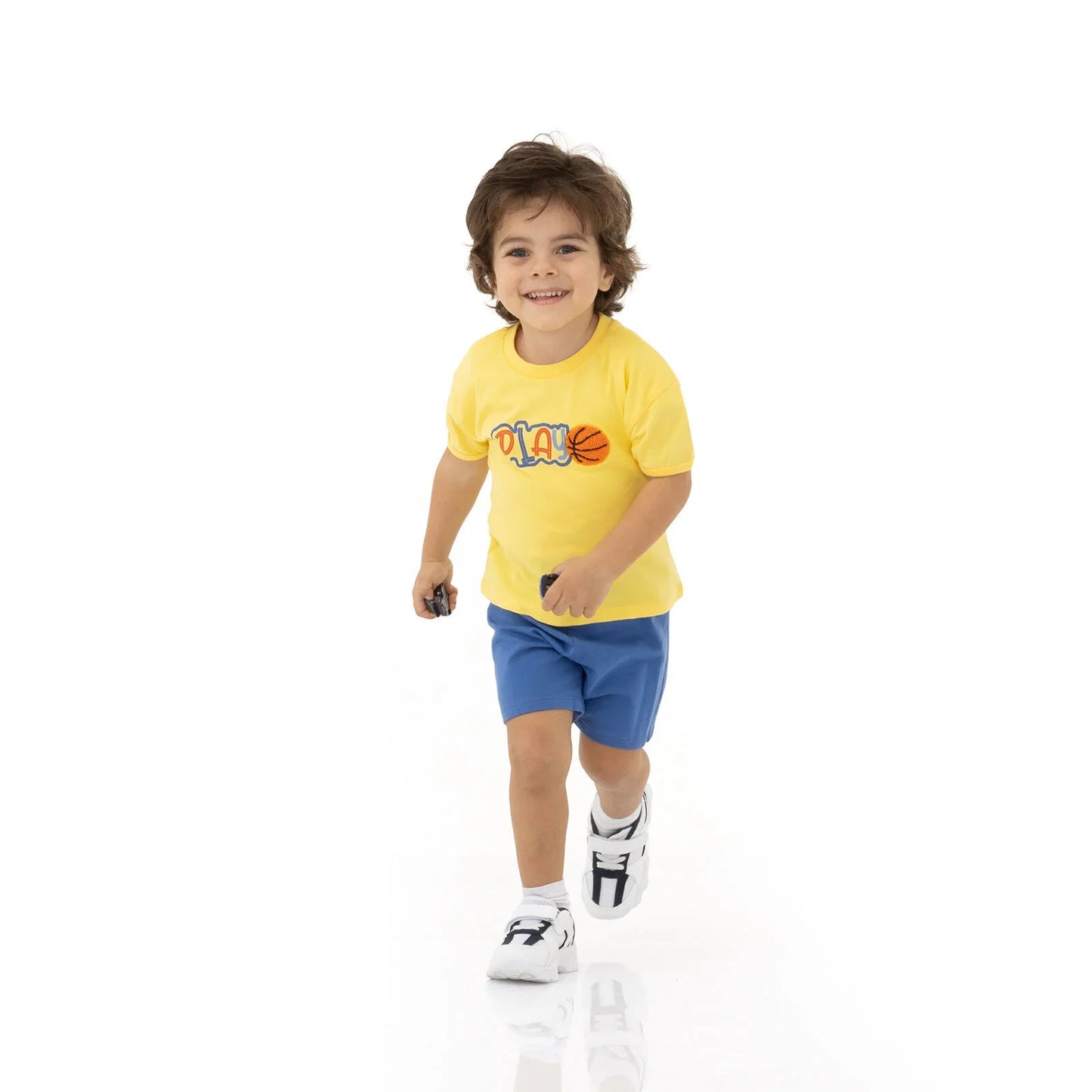 HelloBaby Motto Boy T-shirt & Short - Yellow