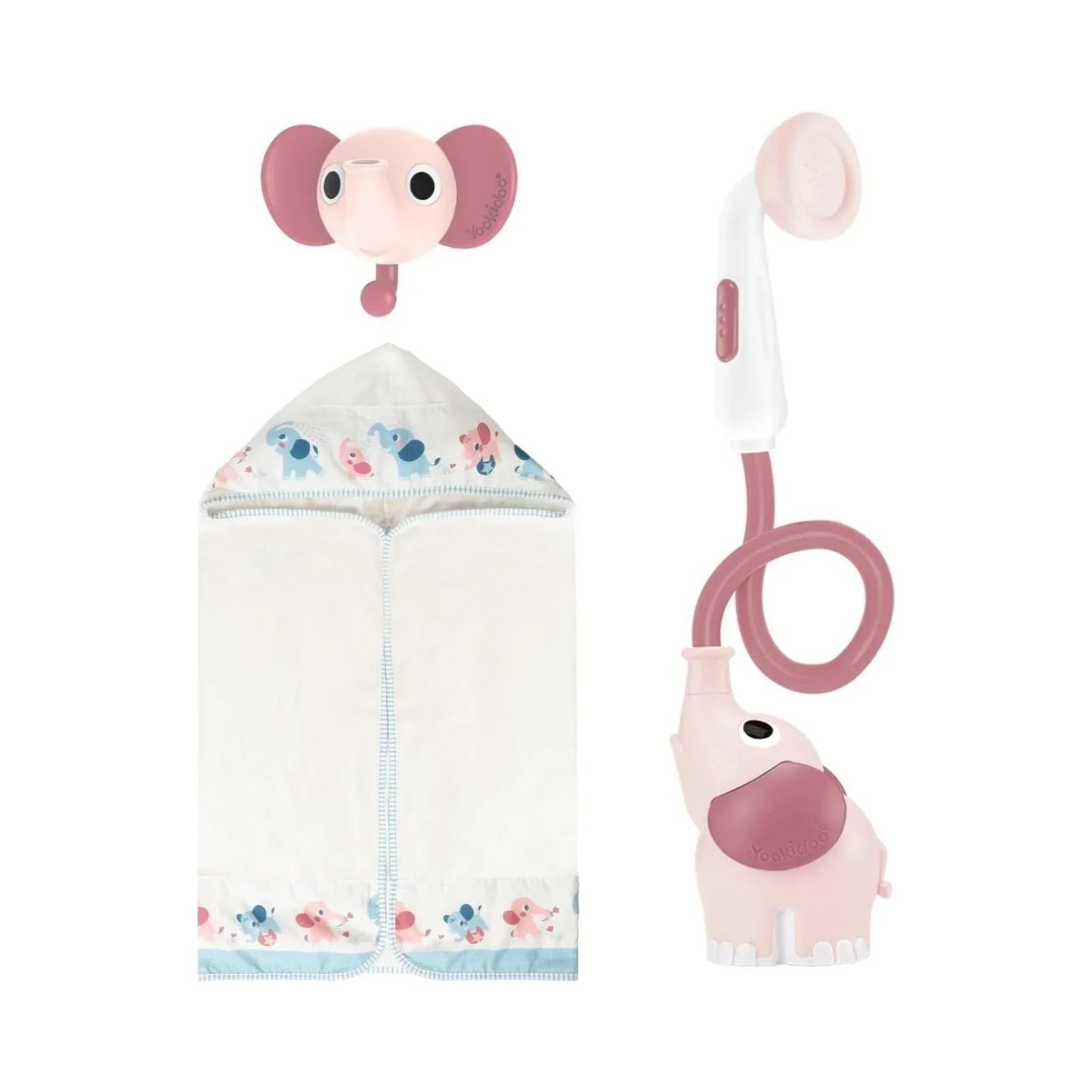 Yookidoo Baby Shower Gift Set Elephant - Blush Pink