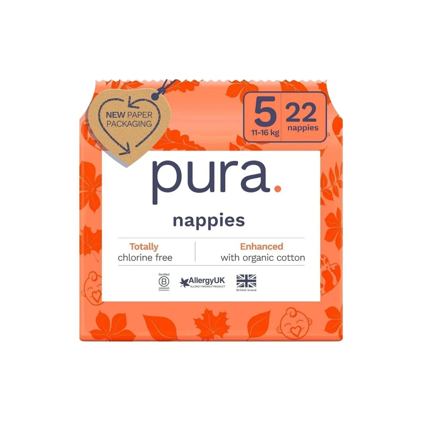 Pura Eco Nappy Size 5 - 22 nappies