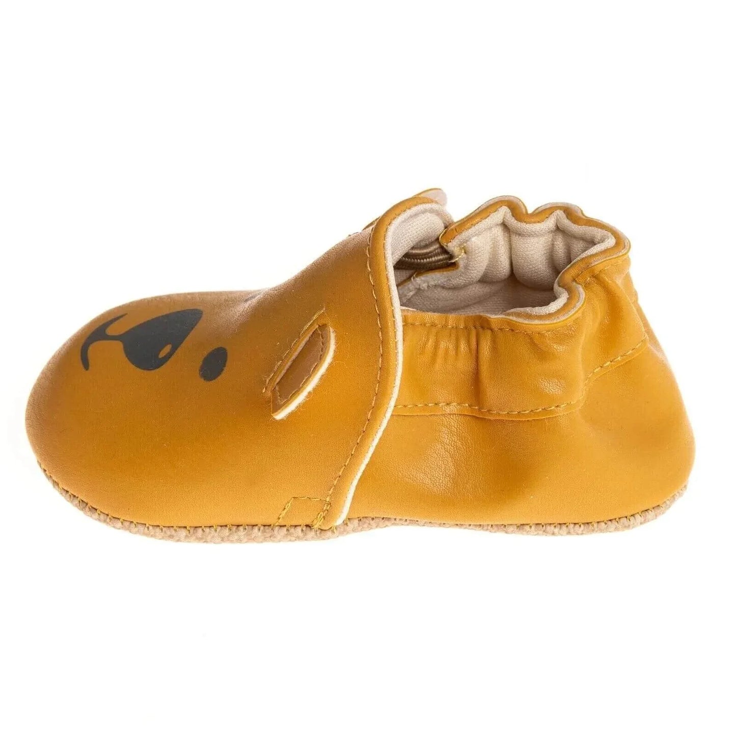 Papulin Unisex Bear Patterned Booties - Ginger