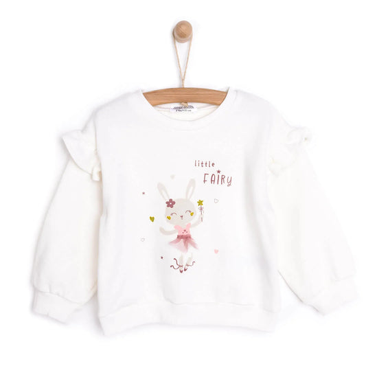 HelloBaby Baby Girl Winter Fairytale Sweatshirt - Ecru