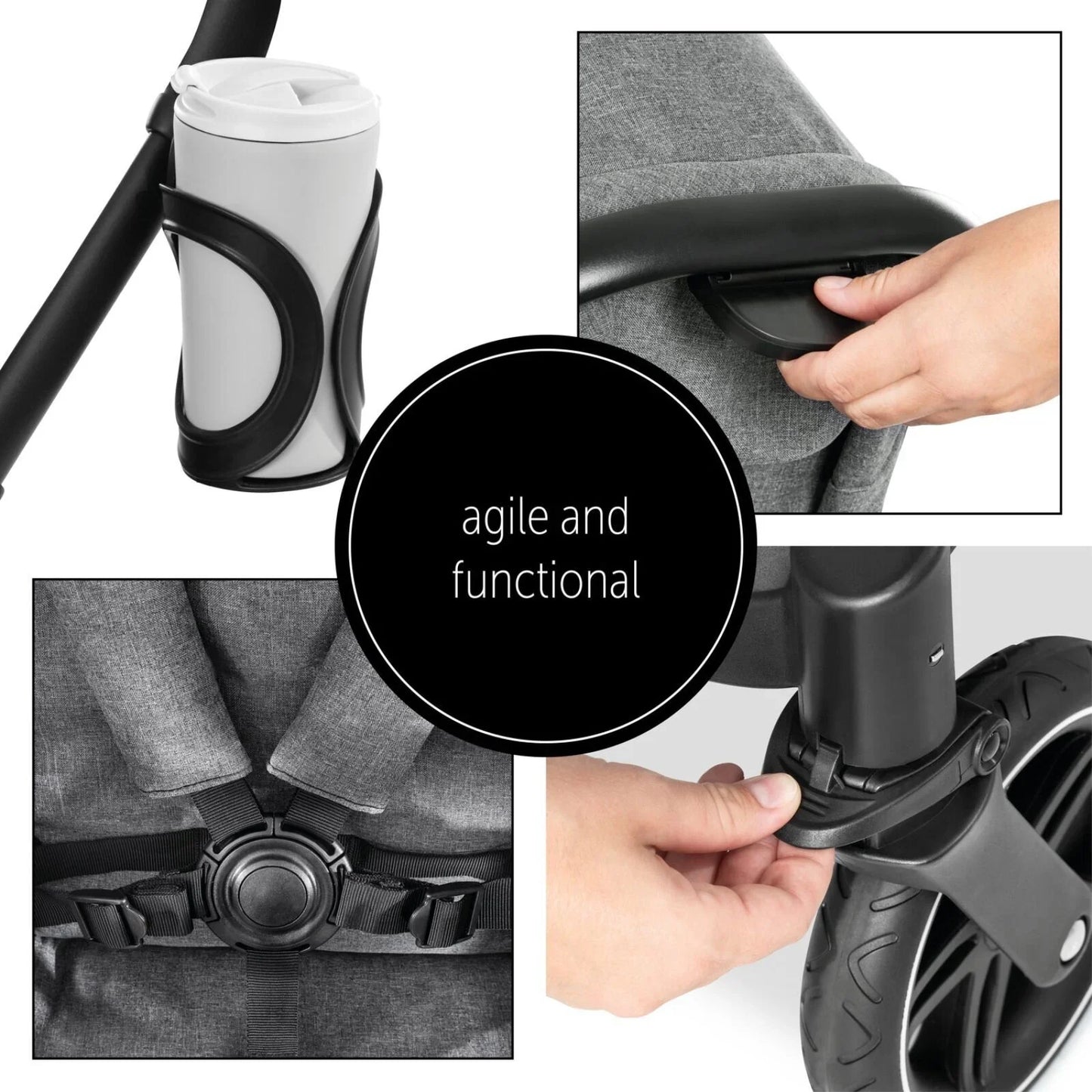 Hauck Atlantic Twin Double Stroller - Grey