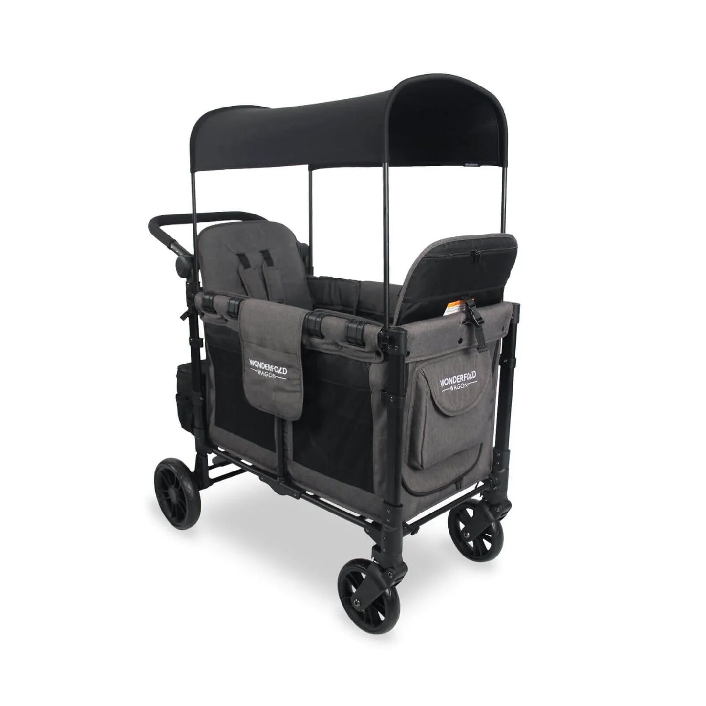 Wonderfold W2 Elite Double Stroller Wagon - Charcoal Grey