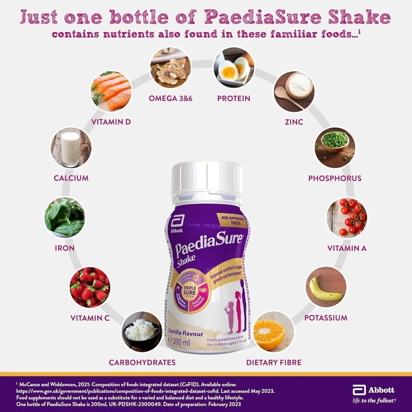 PaediaSure Shake Vanilla Flavoured 800ml (4x200ml)
