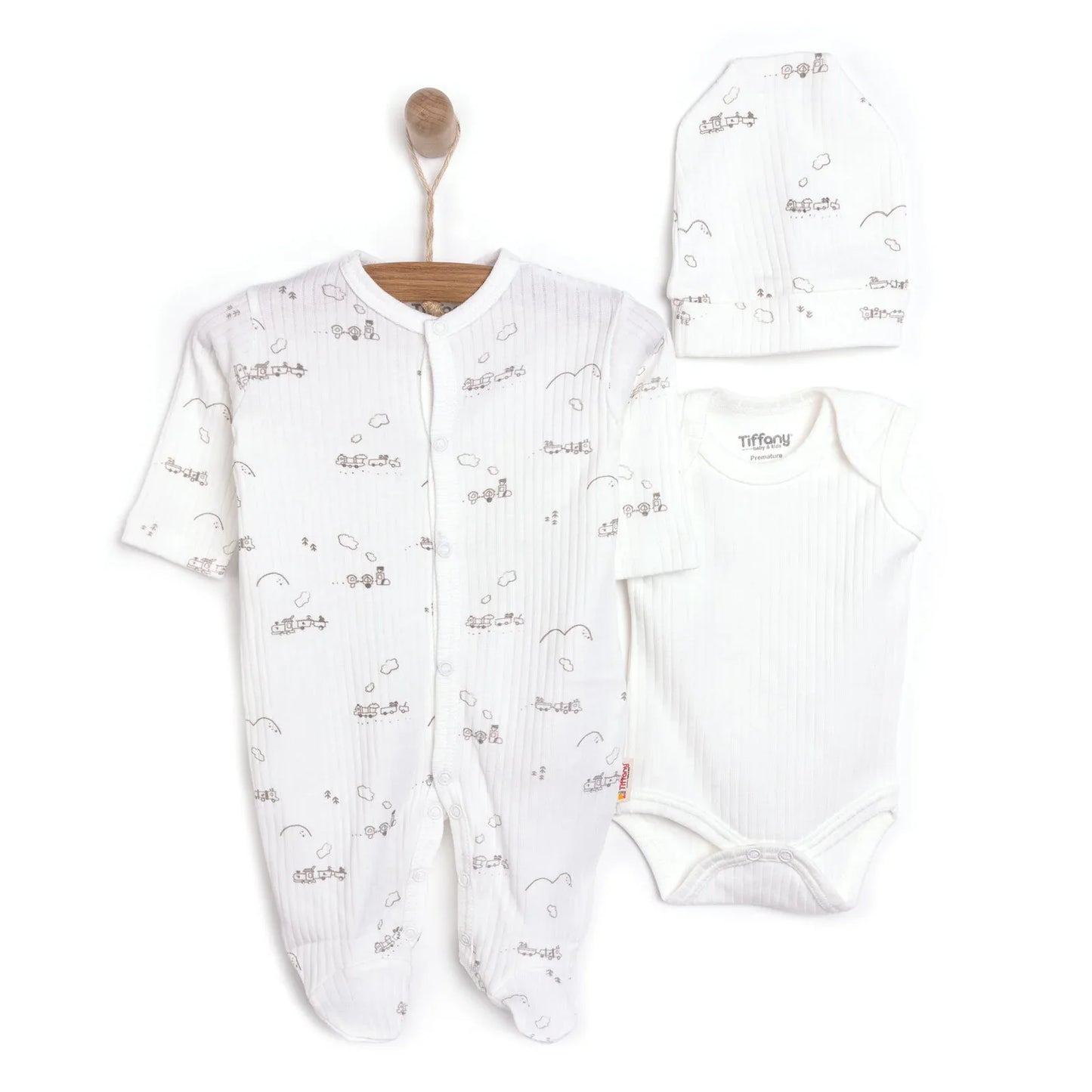Tiffany Newborn Premature Baby Set - Ecru