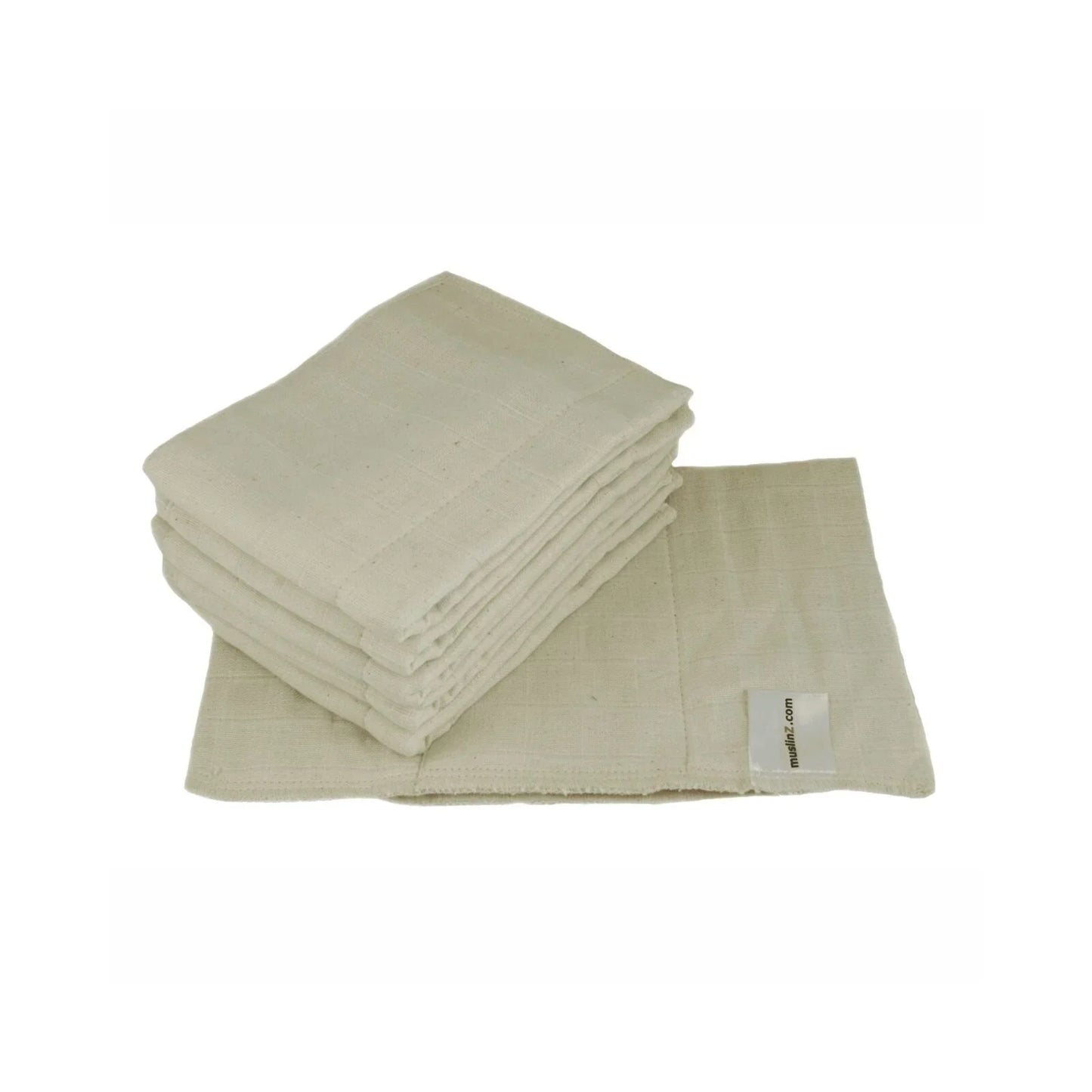 MuslinZ 6 Pcs Muslin Prefold - Unbleached