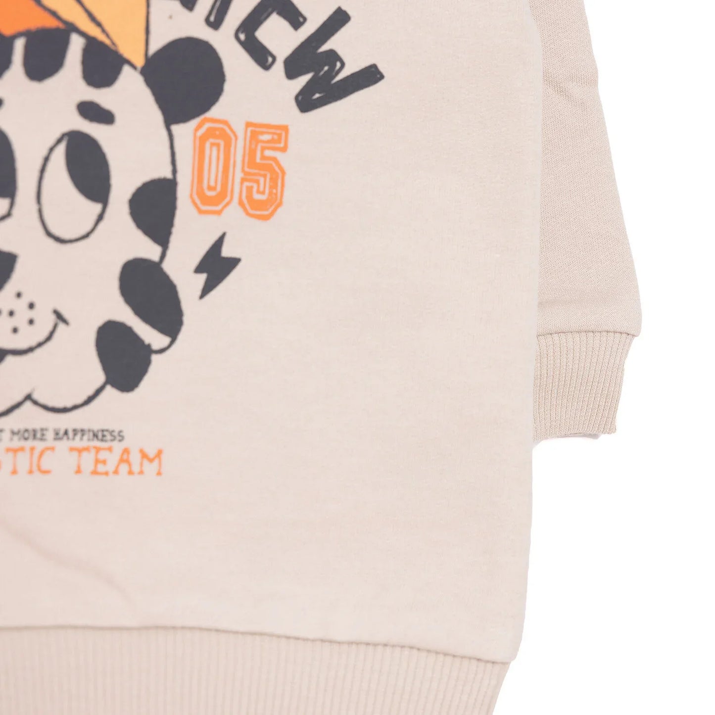 HelloBaby Basic Low Raised Tiger Crew Printed Sweatshirt