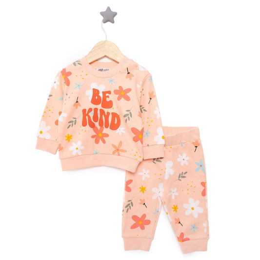 HelloBaby Basic Girl Flower Printed Jogging Set