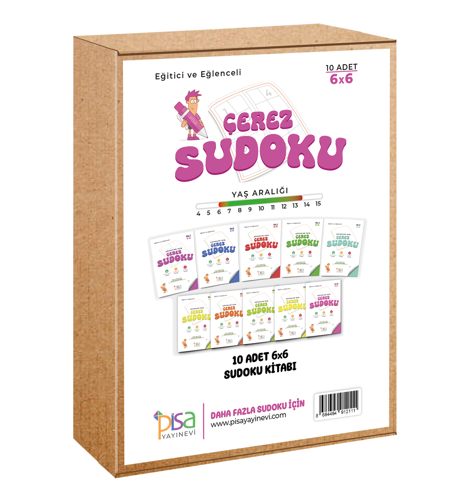 6x6 Eğitici ve Eğlenceli 10 Adet Çerez Sudoku Set