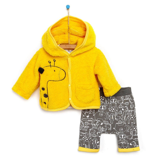 For My Baby Newborn Wild Sweatshirt-Vest - Dark Grey