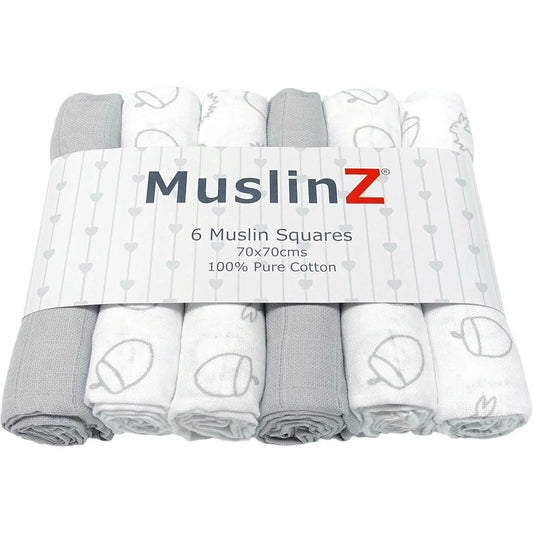 MuslinZ 12 Pack Muslin Squares 70x70cm - Woodland
