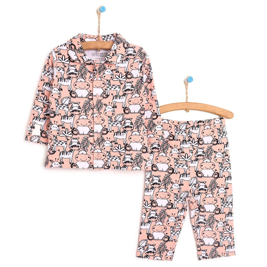 HelloBaby Baby Girl Shirt Collar Pyjamas