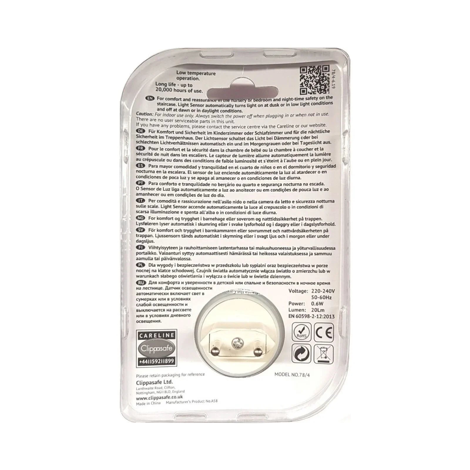 Clippasafe Nightlight with Sensor