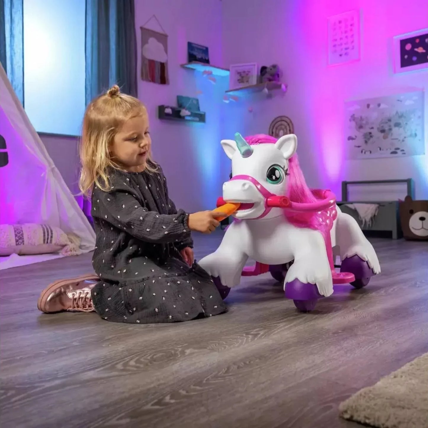 Xootz Magical Unicorn 6V Electric Ride On - White