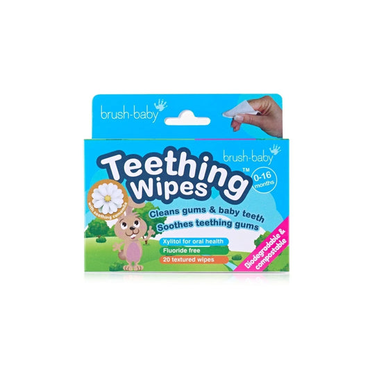 brush-baby Biodegradable Teething Wipes From Birth