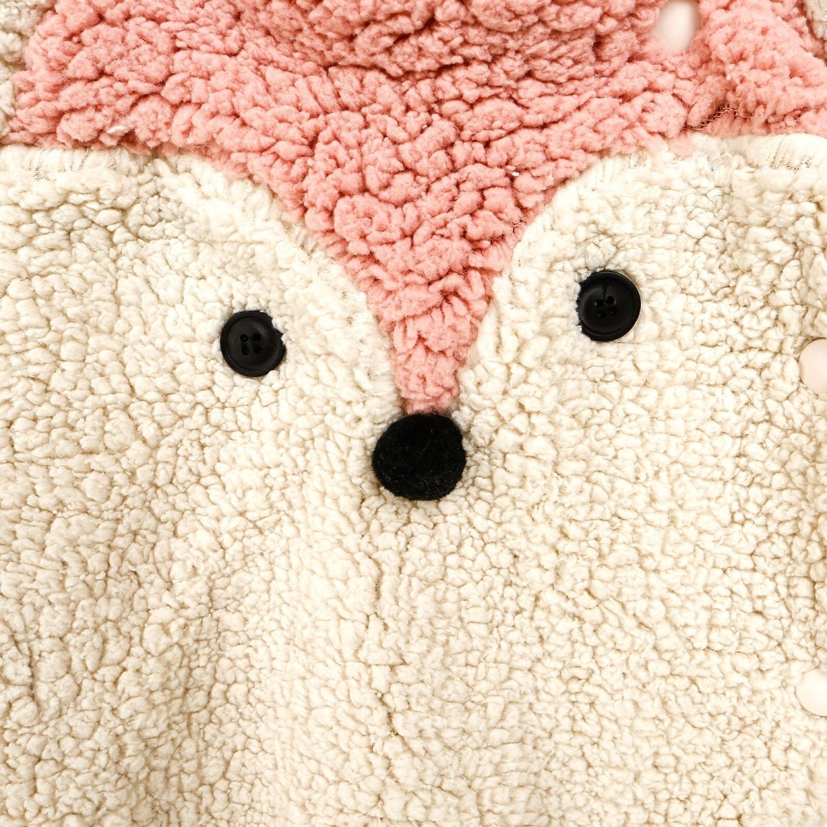 Midimod Newborn Deer Figure Welsoft Footed Jumpsuit - Light Rose