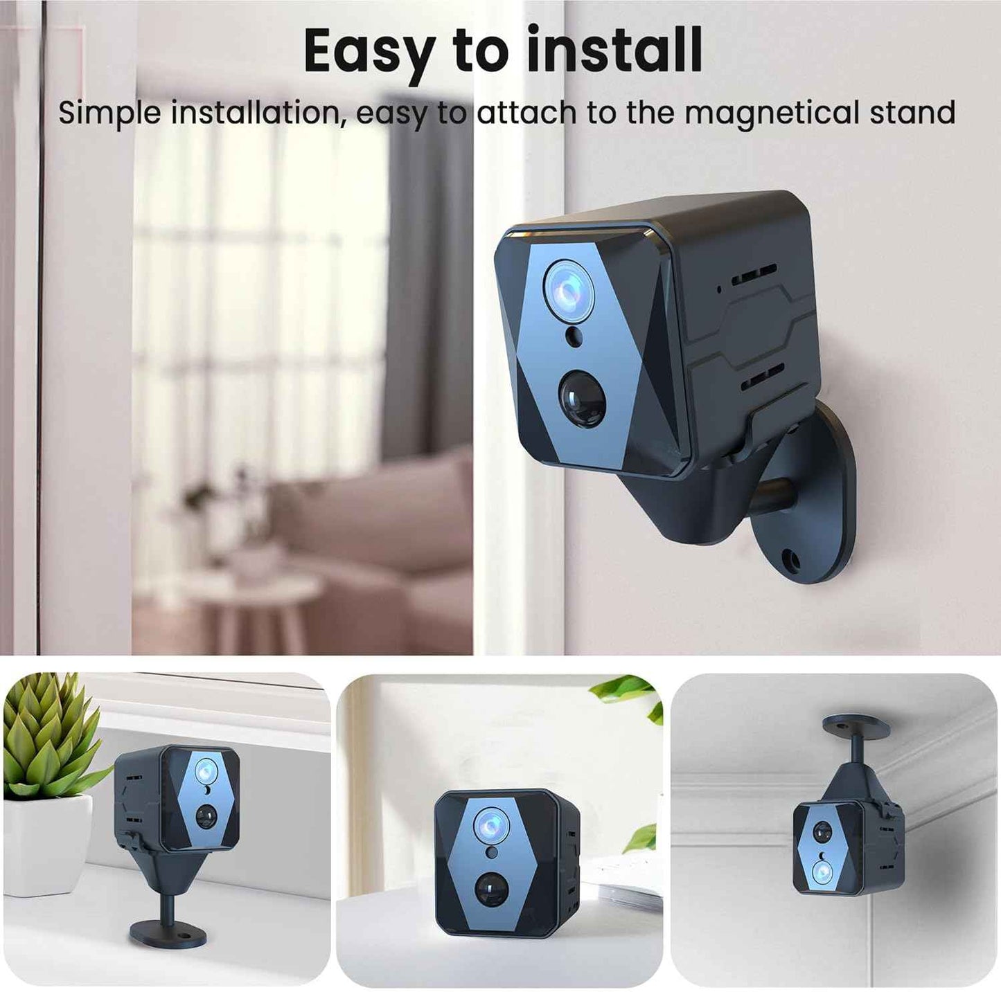 Wi-Fi Security Camera 2K FHD Cloud & SD Storage Motion Detection FREE 64GB Card