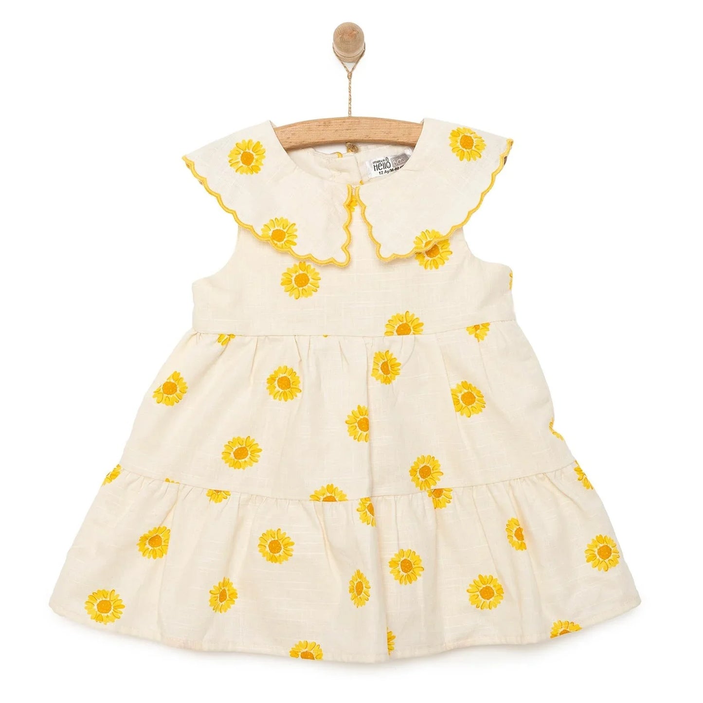 HelloBaby Sun Flower Girl Dress - Ecru
