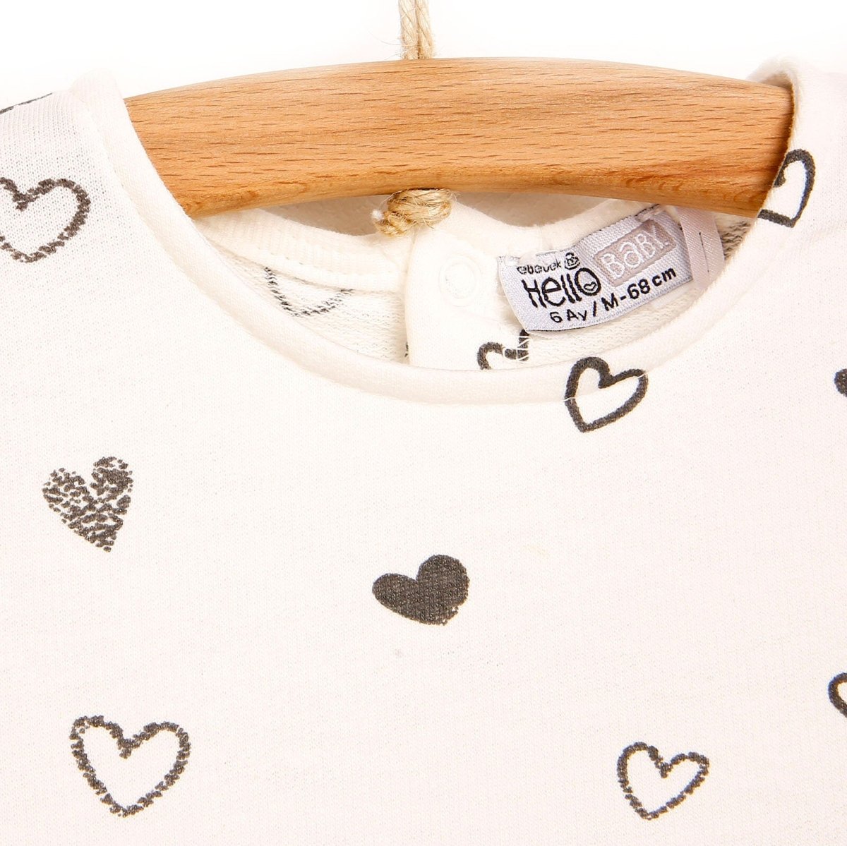 HelloBaby Basic Baby Girl Heart Printed - Beige