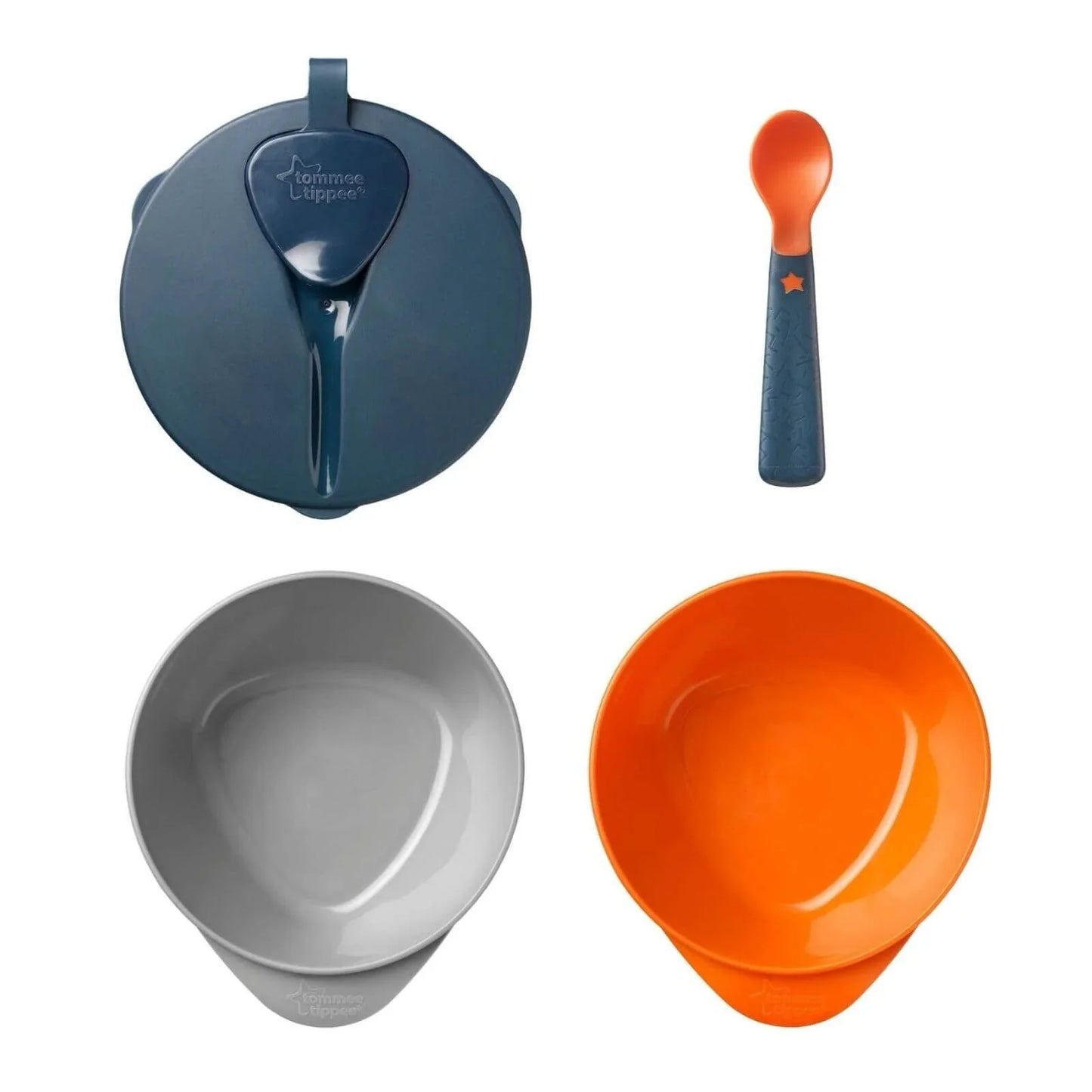 Tommee Tippee 2 Feeding Bowls with Spoon and Lid