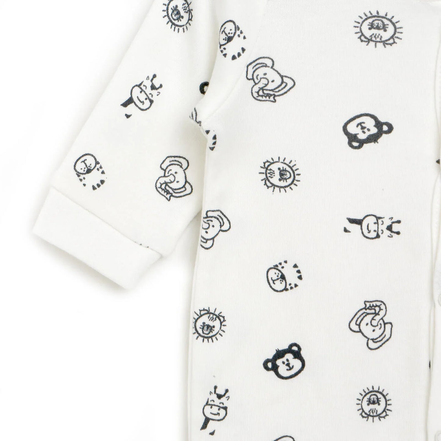 HelloBaby Newborn Baby Boy Footed Jumpsuit - White