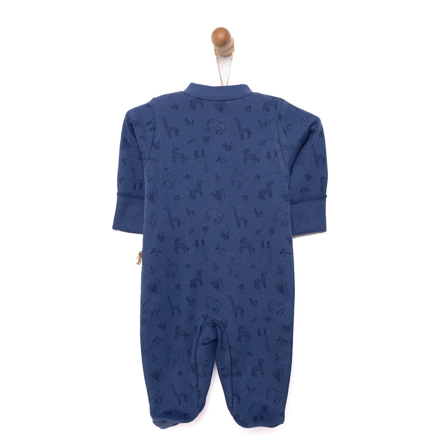 Bebetto Newborn Unisex Footed Jumpsuit - Indigo