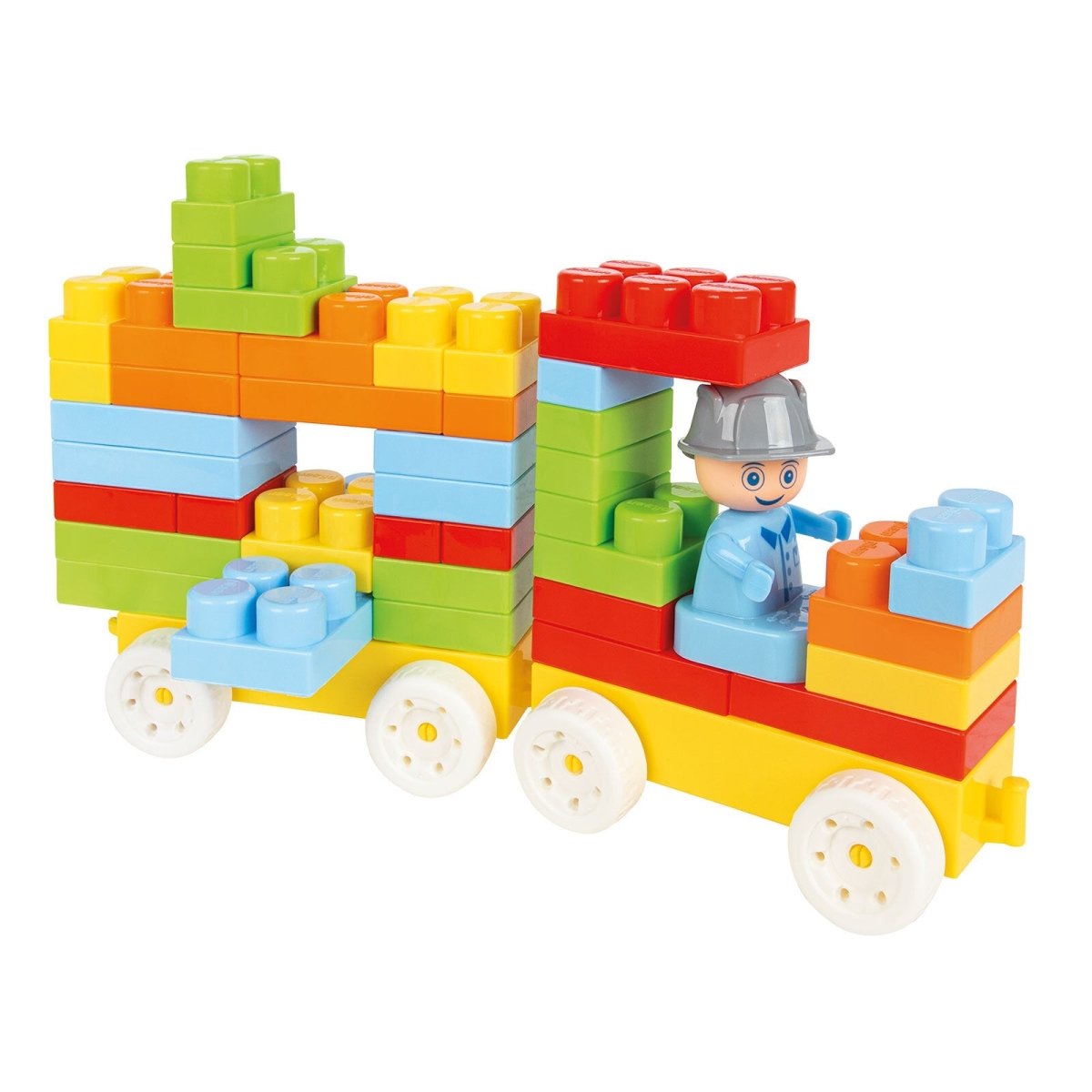 Pilsan Accessory Master Blocks with Basket (128 Pieces)