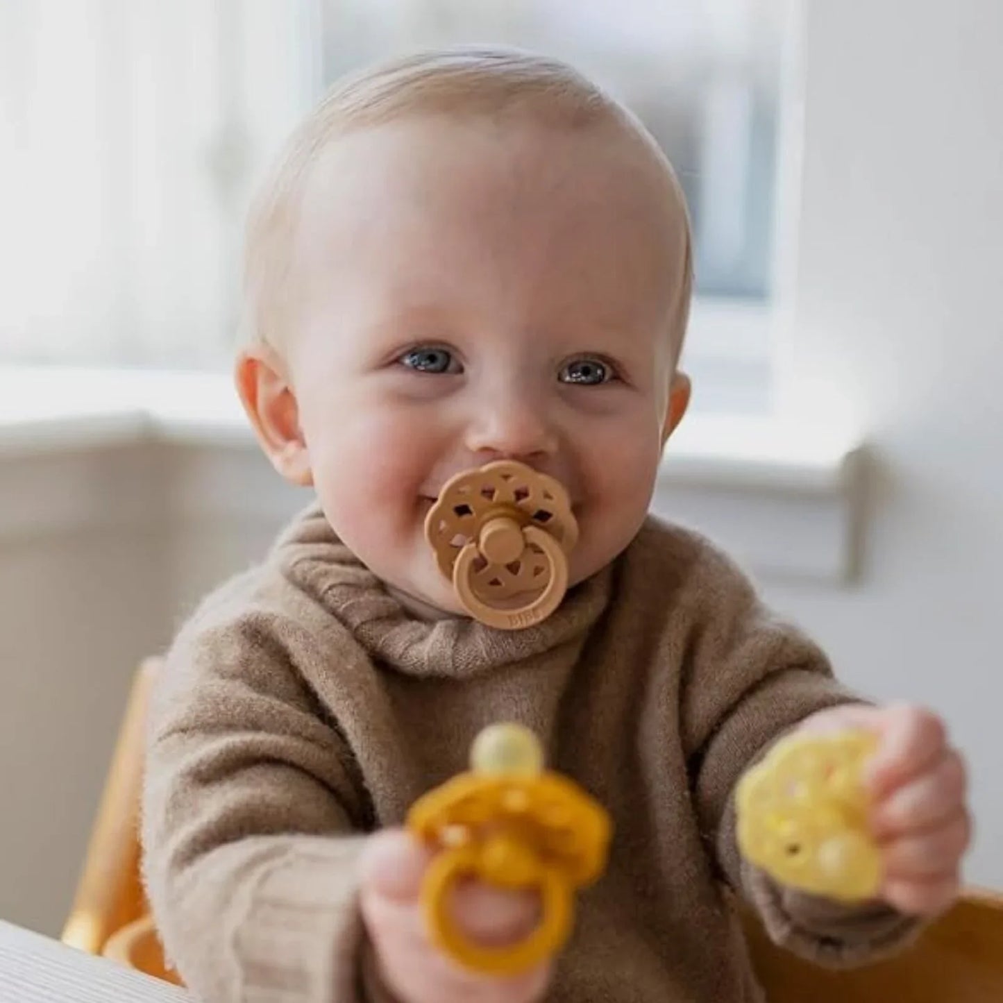 BIBS Boheme Latex Soothers 6+ months Pack of 2 - Woodchuck & Blush