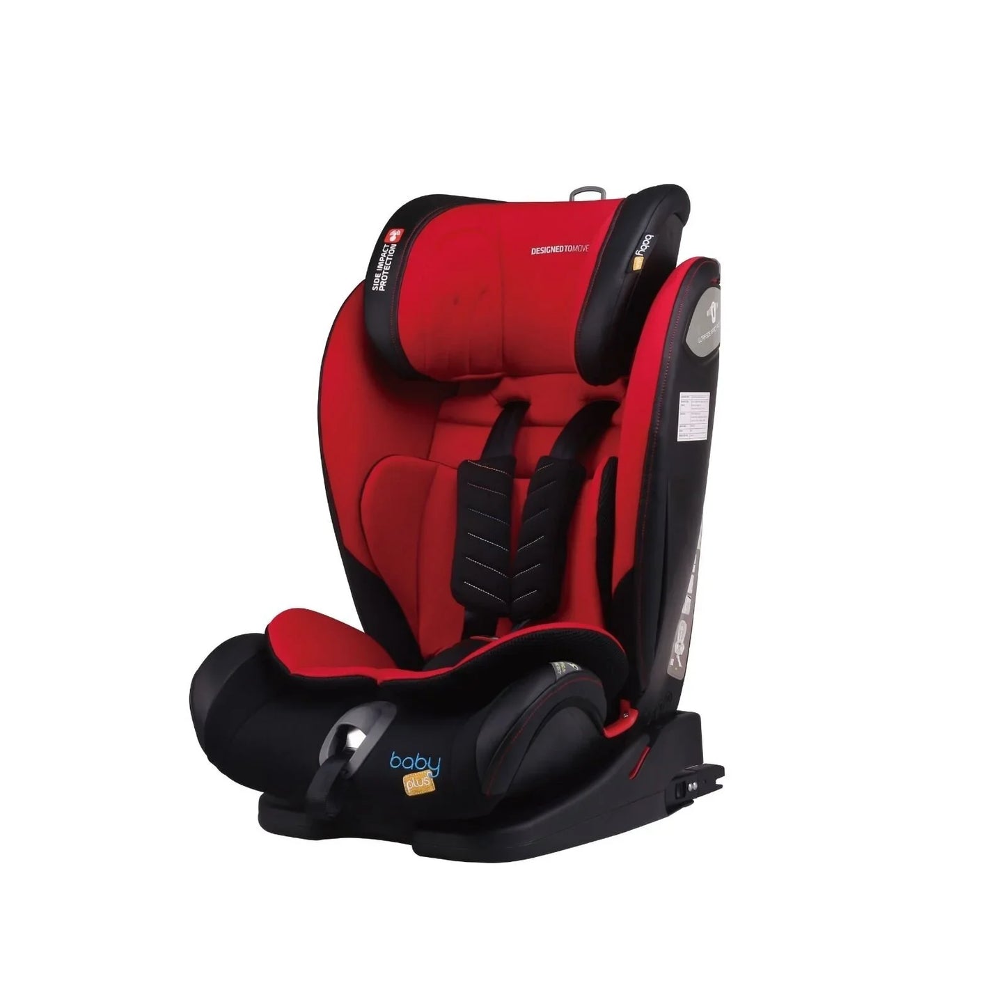 baby plus Secure Group 1/2/3 (9 Months to 12 Years) Car Seat - Red