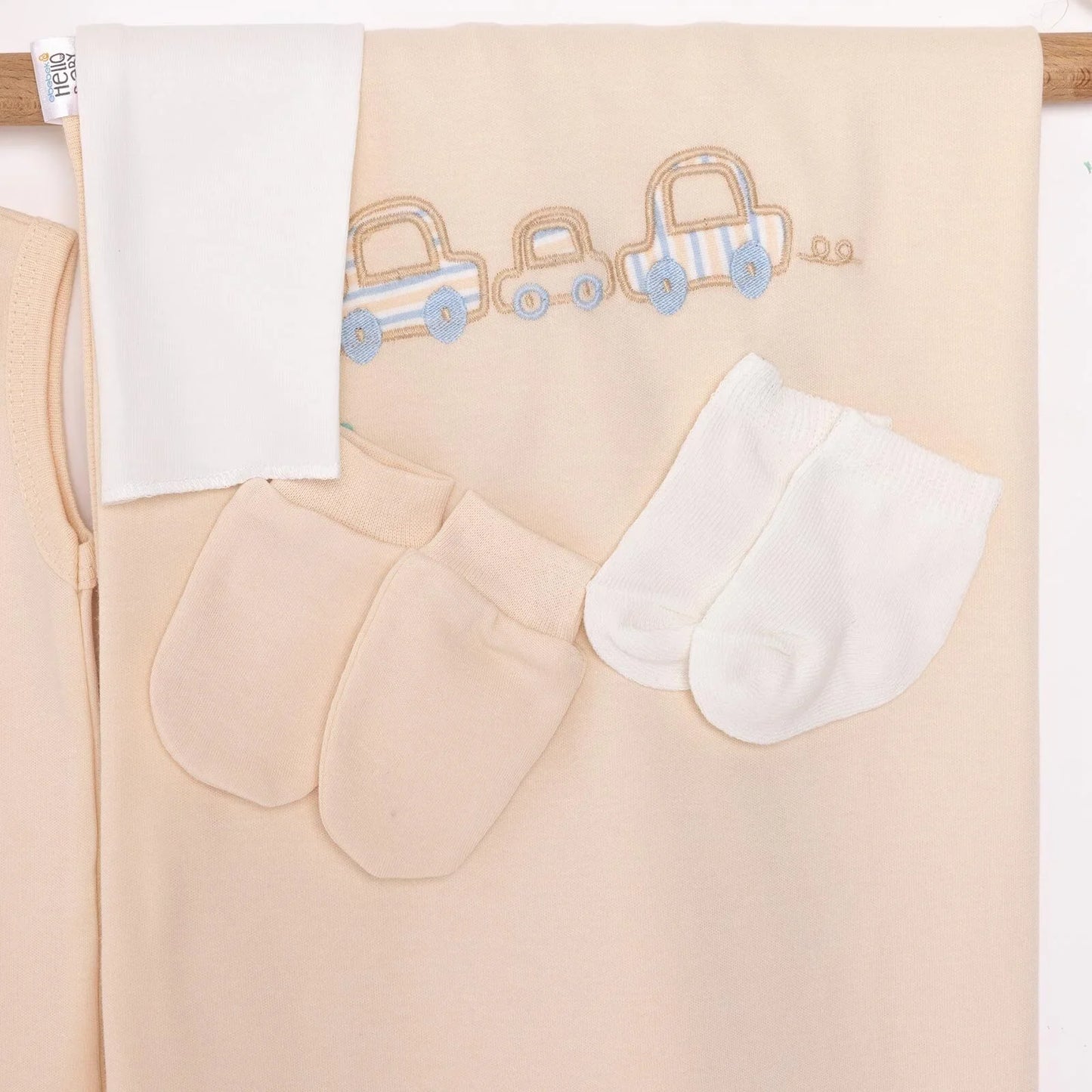 HelloBaby Boy 10 piece Newborn Set - Ecru