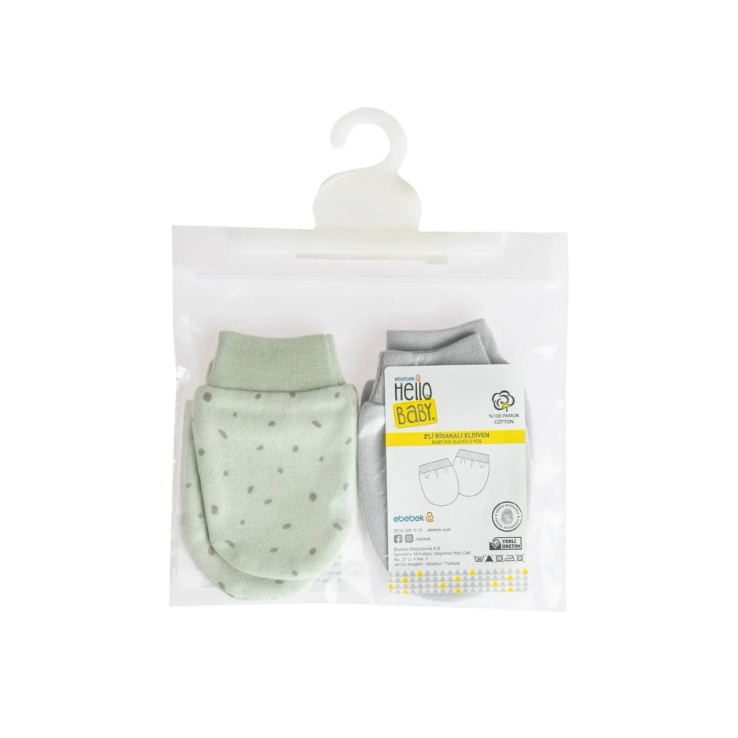 HelloBaby Yenidoğan Eldiven - Green