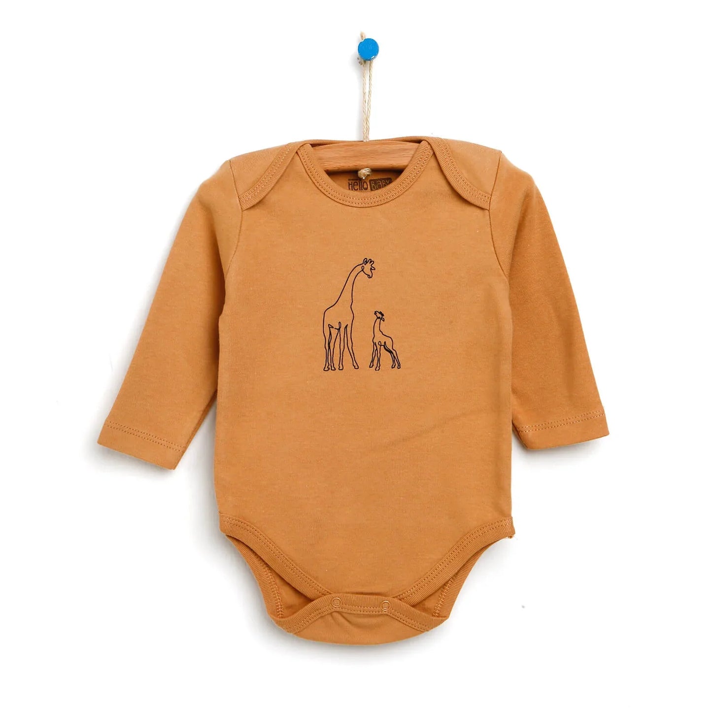 HelloBaby Long Sleeve Bodysuit - Nude