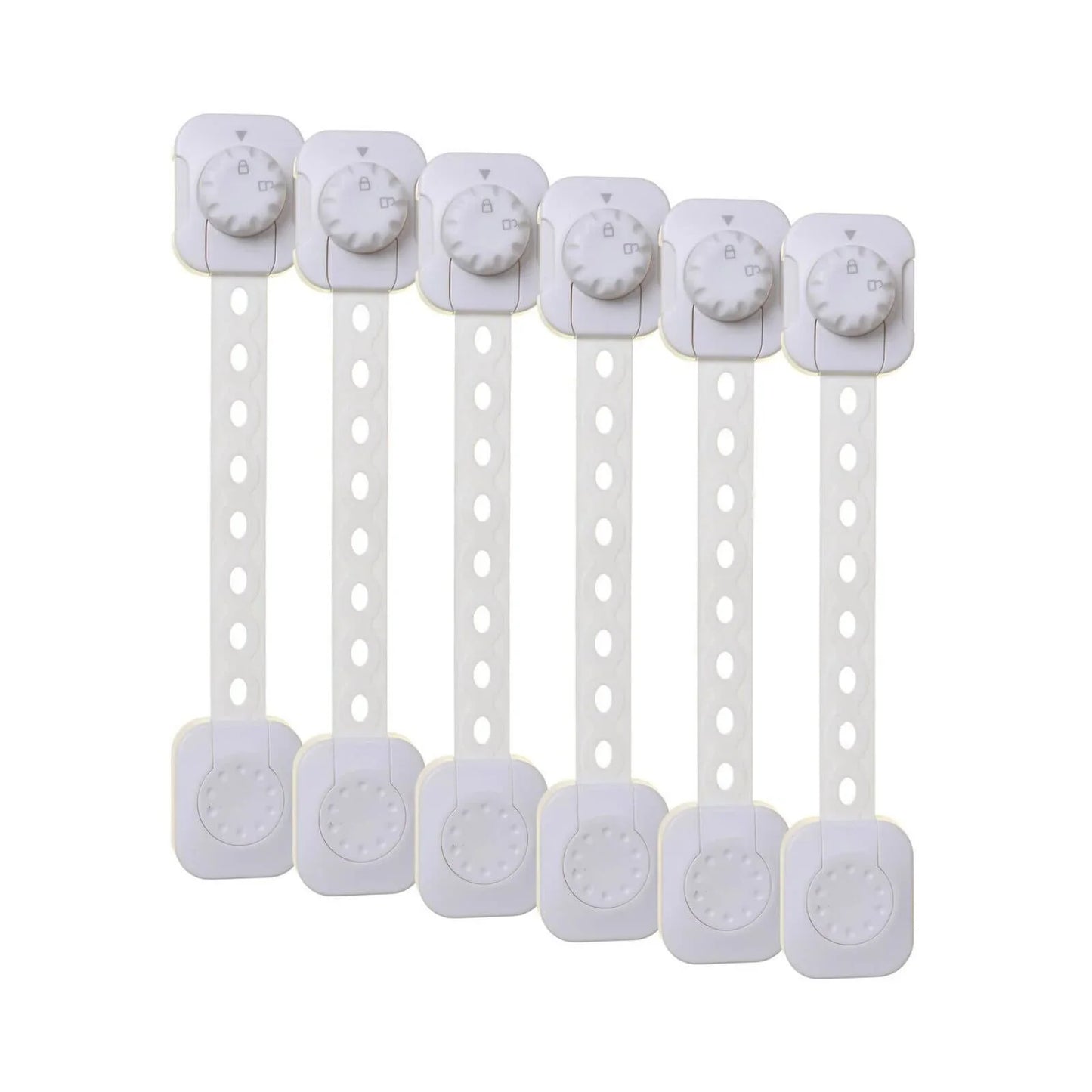 Dreambaby Twist N Lock Multi-Purpose Safety Latch Polybag Pack of 6 - White