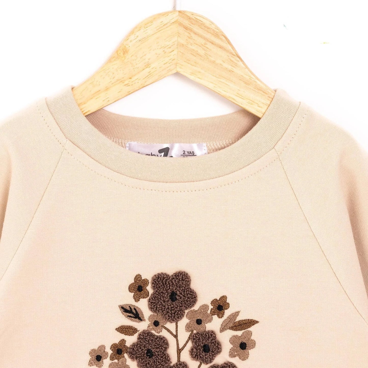 BabyZ Pretty Girl Girl Sweatshirt - Beige