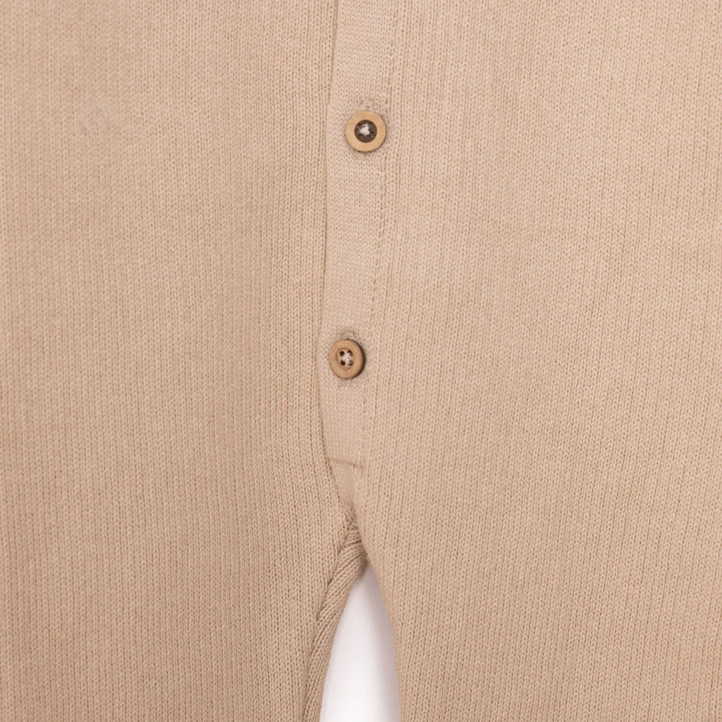 HelloBaby Newborn Girl Knit Jumpsuit - Ecru