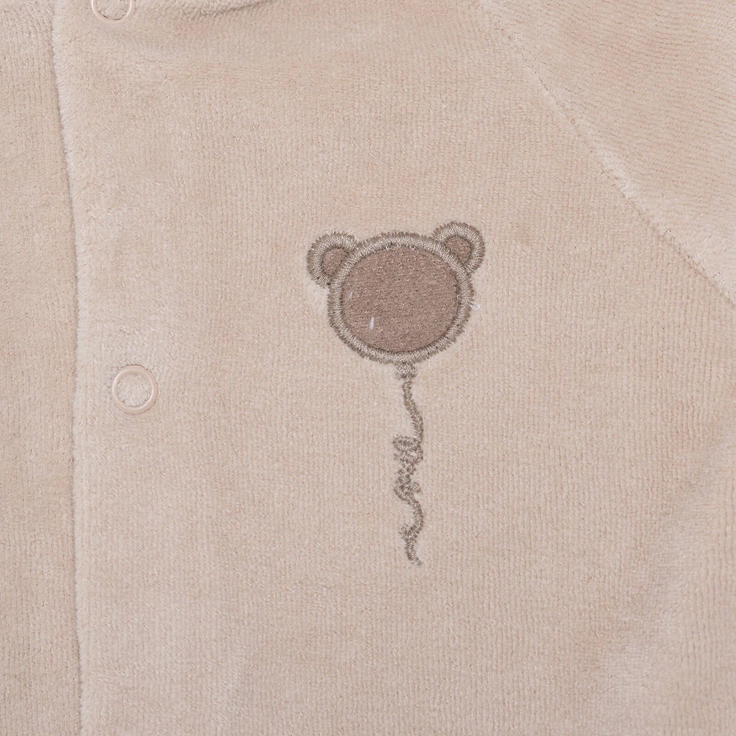 HelloBaby Newborn Velvet Footless Jumpsuit - Beige