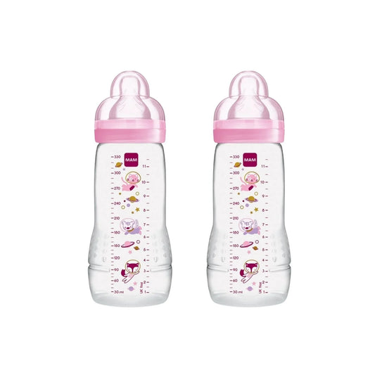 MAM Easy Active Bottle 330ml Pack of 2 - Pink
