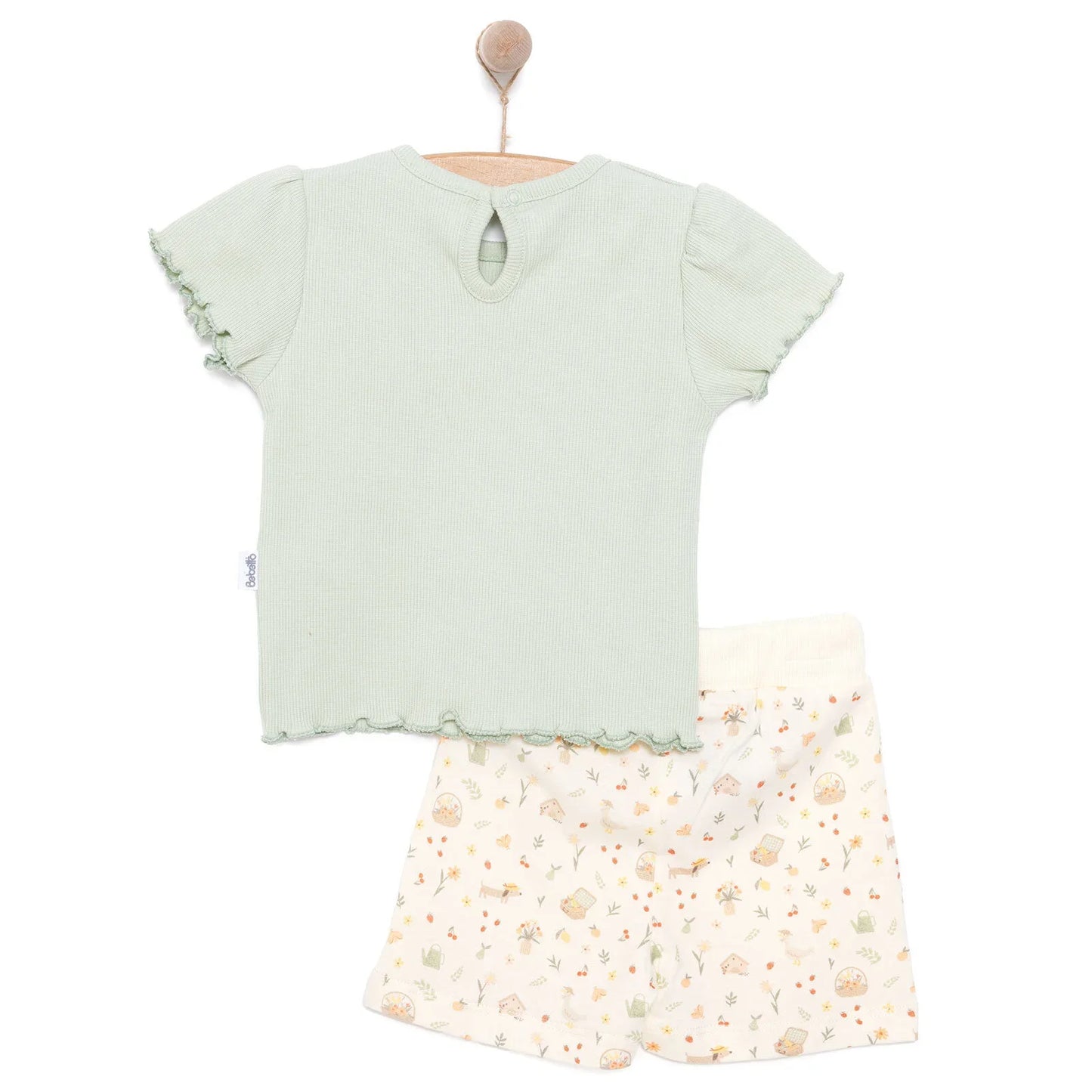 Bebetto Newborn Cute Duck Tshirt-Short - Multicolour