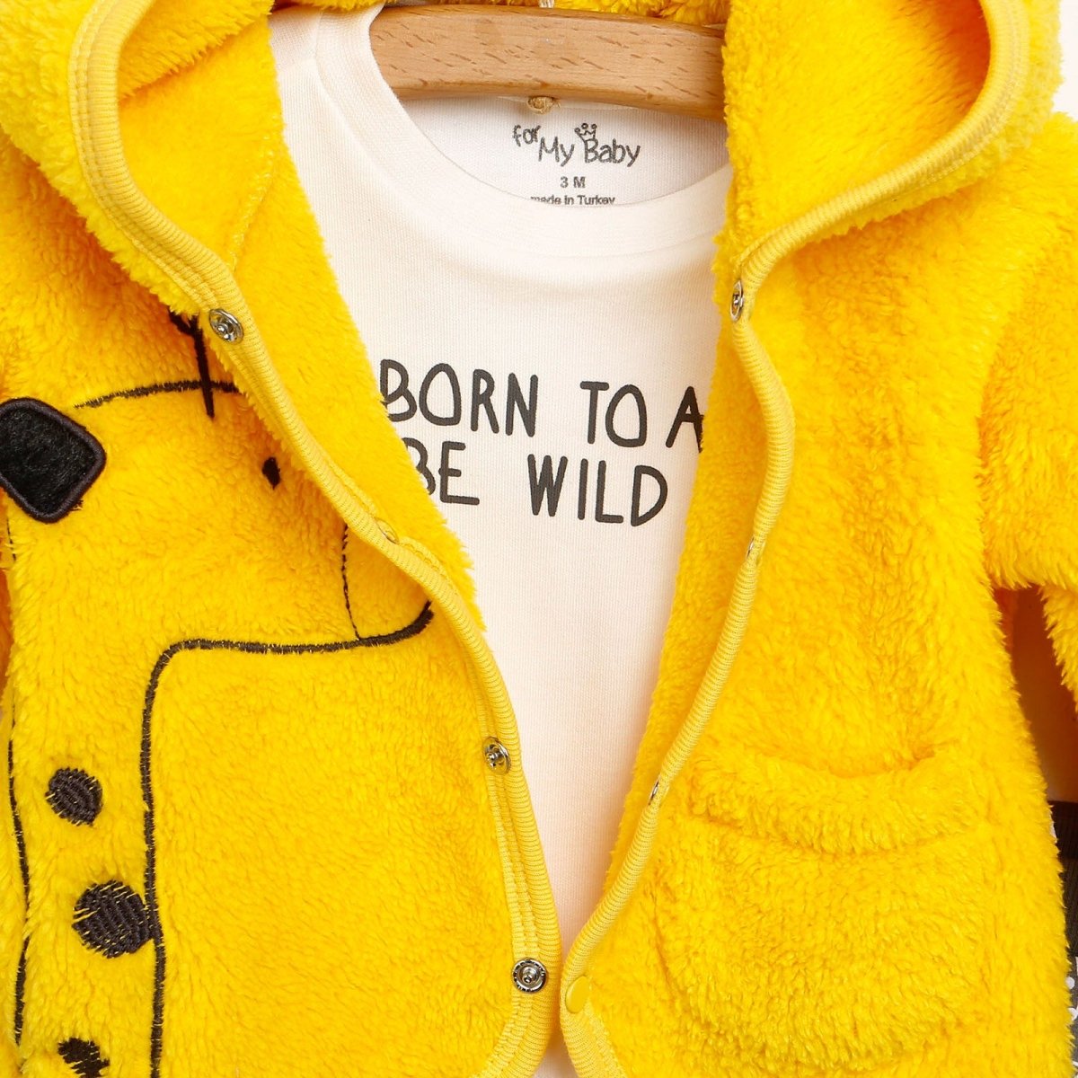 For My Baby Newborn Wild Sweatshirt-Vest - Dark Grey