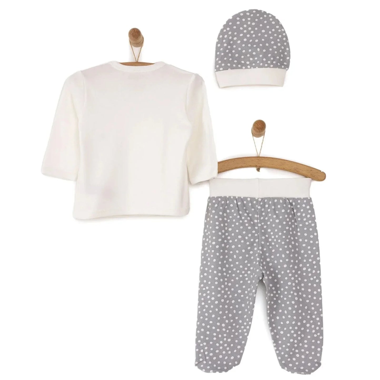 Hellobaby Newborn Baby Girl 3 Pcs Set - Ecru