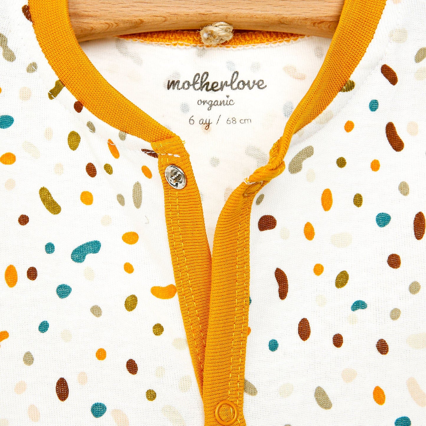 Motherlove Newborn Organic Footed Jumpsuit - Ecru