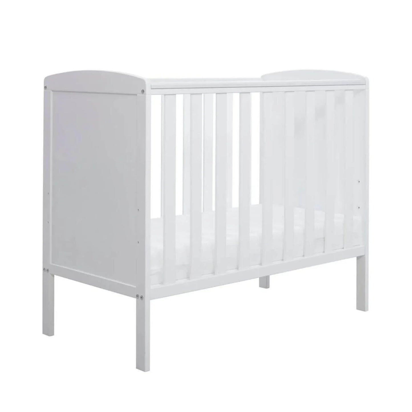 Ickle Bubba Coleby Space Saver Cot White - Fibre Mattress