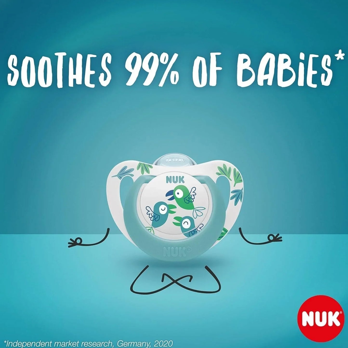 NUK Star Soother 18-36 months Pack of 2 - Red