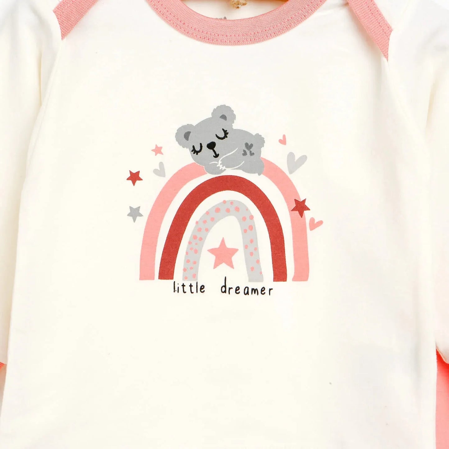 HelloBaby Basic Collared Neck Pyjamas Set - Salmon